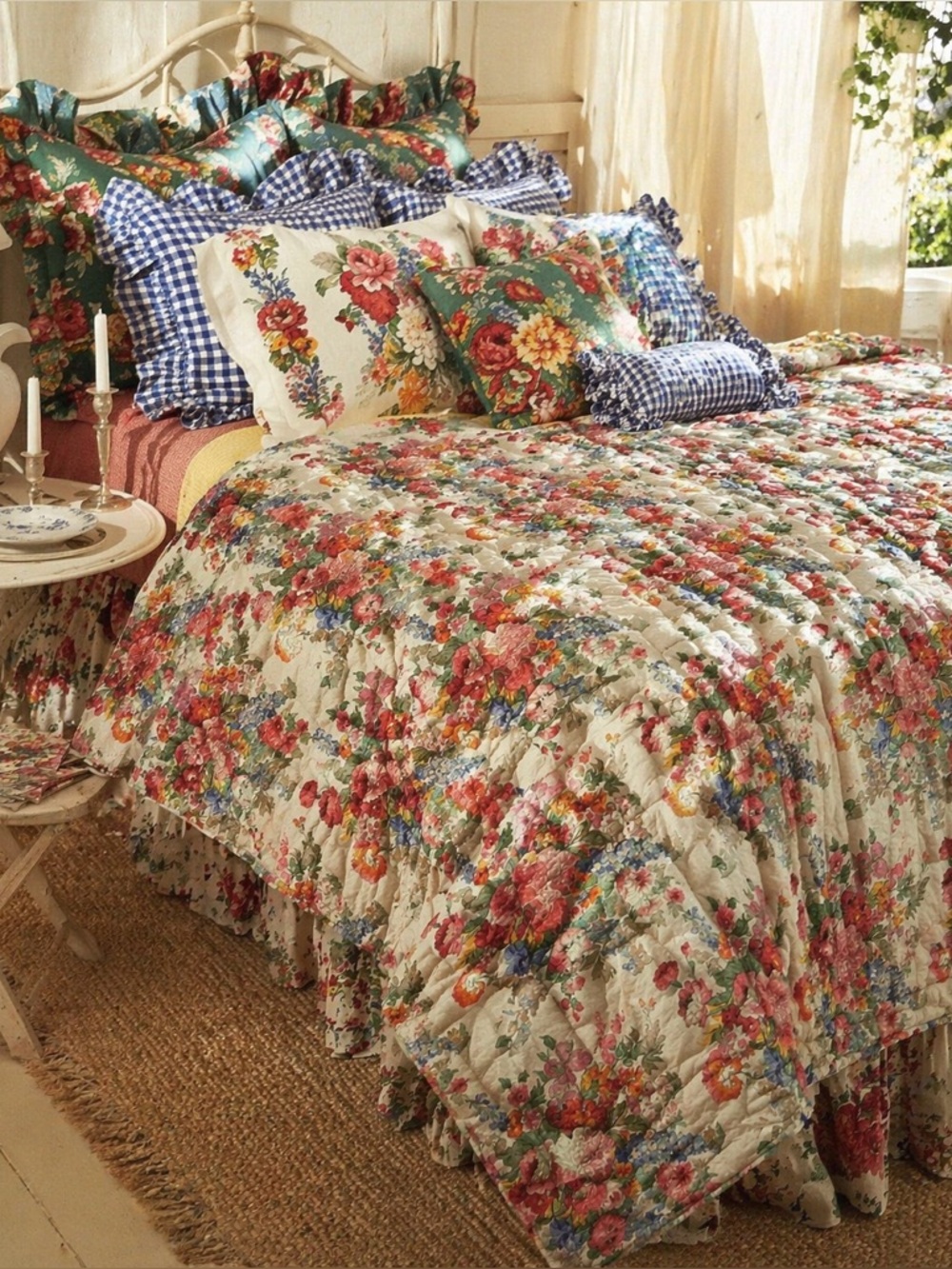 RALPH LAUREN 90s Vintage‎ Southampton Floral Beach House Comforter Made in USA
